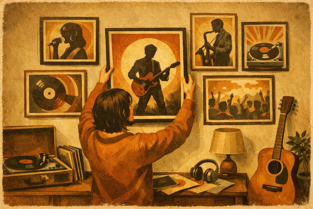 How to Style Music Poster Wall Art