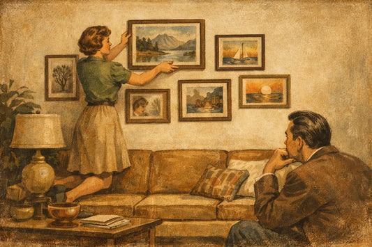 How to Arrange Prints Above Sofa